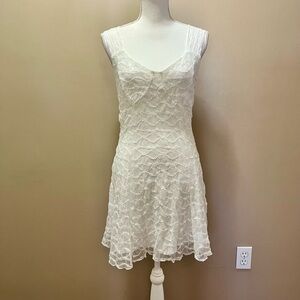NWT Thorn and Fable White Lace Mini Dress Size Large
